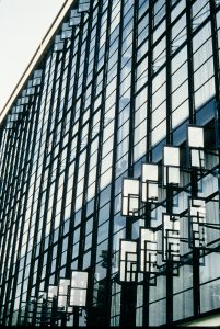 The swivel, metal framed windows at the Bauhaus in Dessau, were novel when designed in the 1930s.