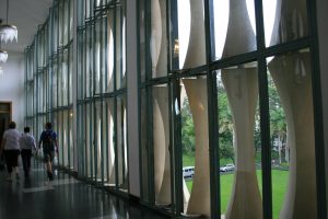 The metal framed windows in the Reunification Palace Ho Chi Minh City (Saigon), Vietnam, which was built in the 1960s, are another example of the global influence of the Bauhaus. Photograph by Deborah Jaffé October 2010.