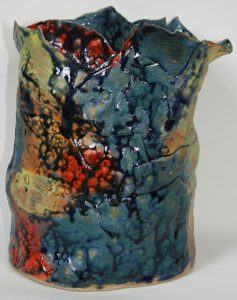 Pebble Shore. Stoneware, underglaze and cobalt oxide. Deborah Jaffé 2016