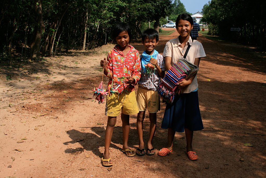 At the entrance to Angkor Wat, Cambodia 